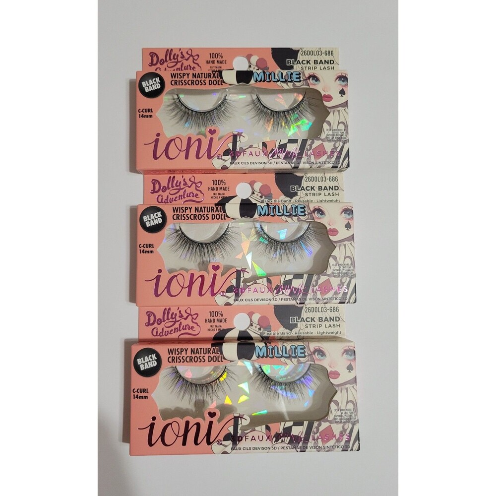 Ioni Lashes Wispy Natural Crisscross Doll Eyelash Bundle Lot